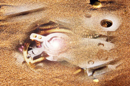 scene metallic gear and wheel as part clockworkの写真素材