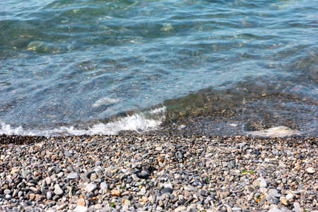 image flow water and wild sea-shore as a place to travelの写真素材