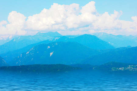Wonderful landscape with mountain peaks as place for extreme tourism