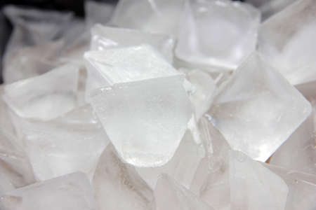 prepared pieces ice from the frozen clean water