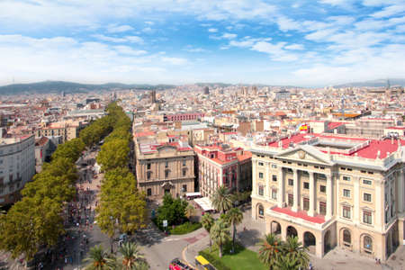 view of buildings and streets of Barcelona Spain