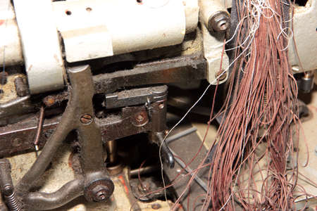 working mechanism of professional sewing machineの写真素材