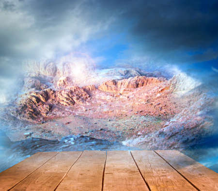 Image highest mountain peaks and beautiful skyscapeの写真素材