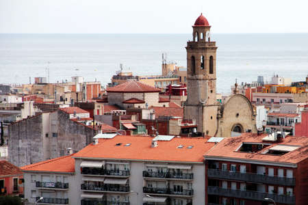 A resort town Calella on the coast of the Mediterranean Sea Spainのeditorial素材