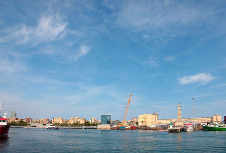 Building area and construction of a sea port Barcelona Spainのeditorial素材