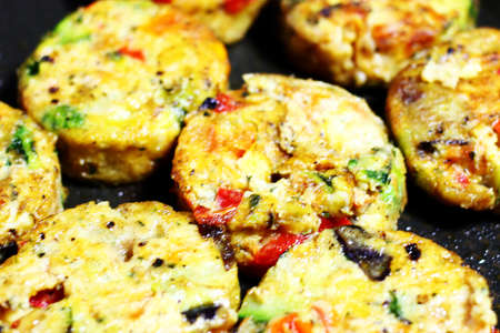 part of the process of making vegetable cutlet