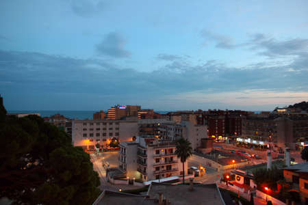 A resort town Calella on the coast of the Mediterranean Sea Spainのeditorial素材
