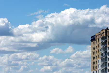 blue sky with clouds as part of the heavenly landscapeの写真素材