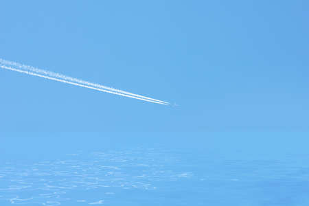 beautiful celestial landscape with sunny blue skyの写真素材