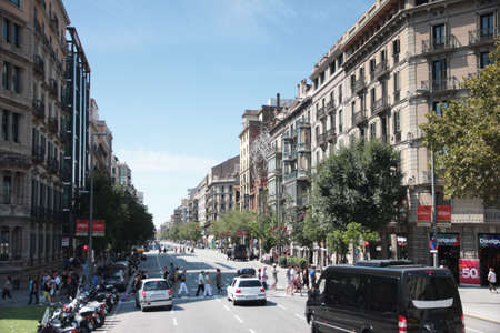 urban structures, streets and buildings of Barcelona, Spain