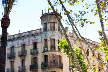 urban structures, streets and buildings of Barcelona, Spain