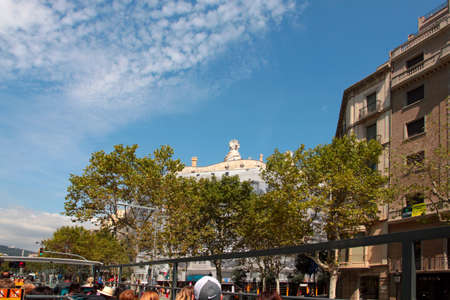 urban structures, streets and buildings of Barcelona, Spainのeditorial素材