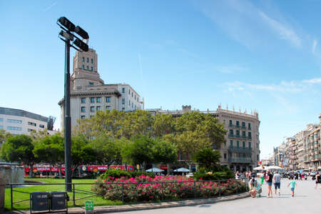 urban structures, streets and buildings of Barcelona, Spainのeditorial素材