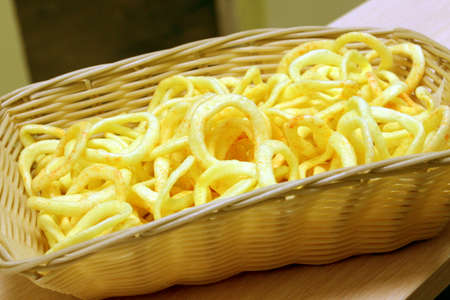 delicious sweet buns in the form of a ringの写真素材