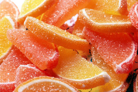 sweet delicious candy colored slices of marmaladeの写真素材