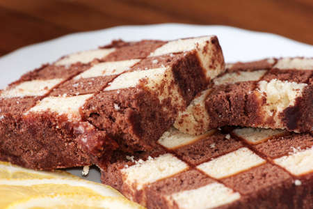 sweet rich cakes of the dough doubleの写真素材