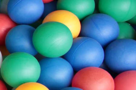 colorful plastic balls on children playgroundの写真素材
