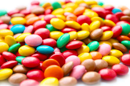 sweet colorful pills as part of health foodの写真素材