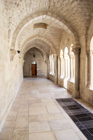 stone walls and streets of the old city of Jerusalemのeditorial素材
