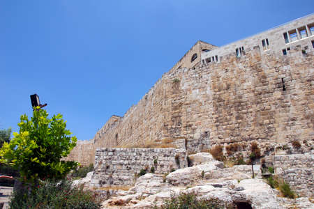 stone walls and streets of the old city of Jerusalem