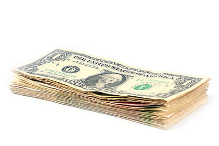 a pile of banknotes dollars as part of the world trade and economic system
