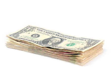 a pile of banknotes dollars as part of the world trade and economic system