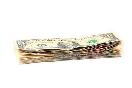 a pile of banknotes dollars as part of the world trade and economic systemの写真素材