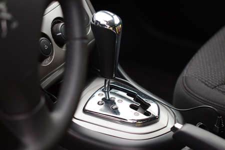 The lever of a choice of an automatic transmission of the modern car
