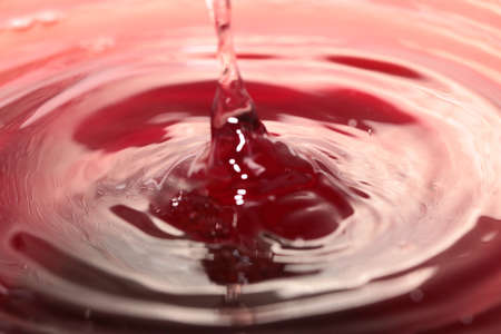 Drops of liquid form on the surface
