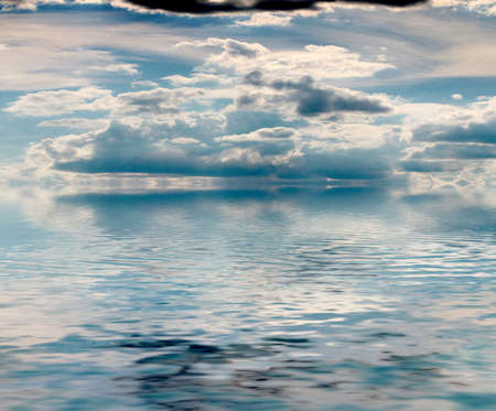 Beautiful sunny clouds on a stormy sky