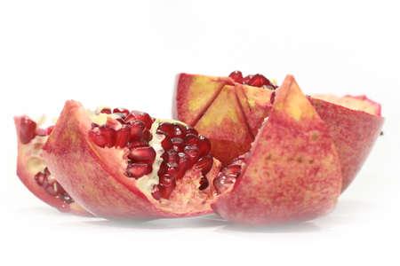 lovely ripe fresh ripened fruit of pomegranateの写真素材