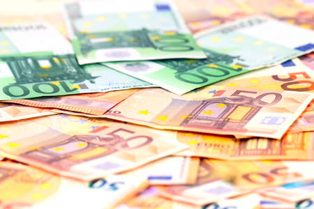 pile of paper euro bills as an illustration of financial risk