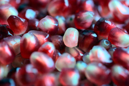 grains of ripe fresh pomegranate cooking for foodの写真素材
