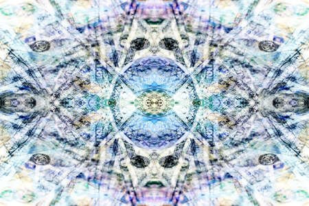 symmetrical abstract background image with kaleidoscope elementsの写真素材