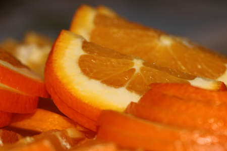 slices and pieces of sliced tropical fruit orange