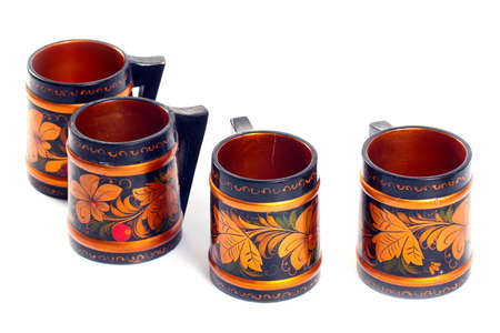 Wooden painted dishes as a symbol of Russian national culture