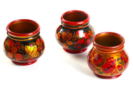 Wooden painted dishes as a symbol of Russian national culture