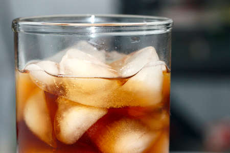 pieces of pure ice in a carbonated drink
