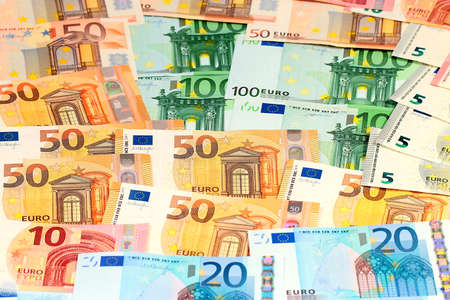 series of paper currency euro as part of the European trading system