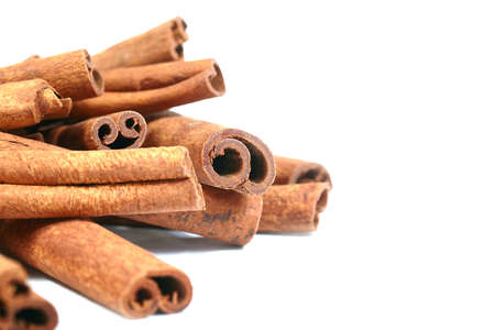 a bunch of fresh cinnamon cooked for consumptionの写真素材