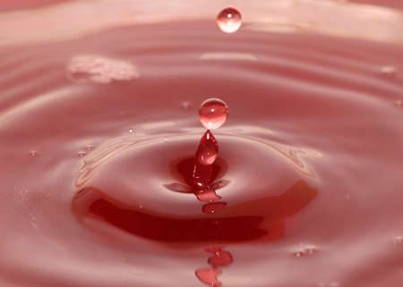 patterns on the surface of a liquid after a drop of water