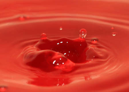 patterns on the surface of a liquid after a drop of water