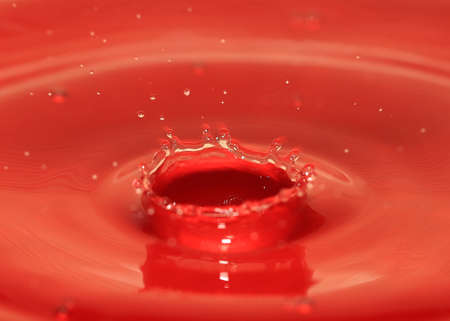 patterns on the surface of a liquid after a drop of water