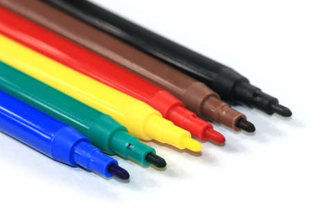 set of colored felt-tip pens for creativity and drawing