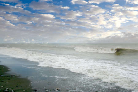 beach sea and sunset skyの写真素材