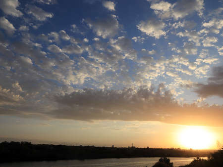 cloudy sky at sunset