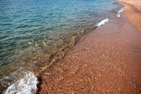 sandy beach shorelineの写真素材