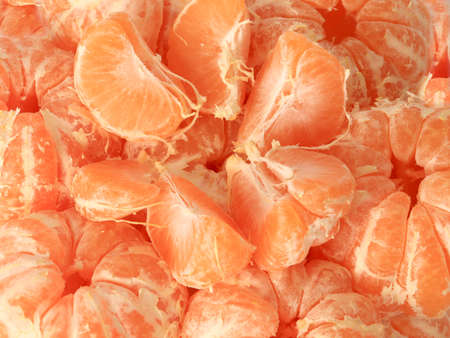 peeled tangerines as a tropical fruit