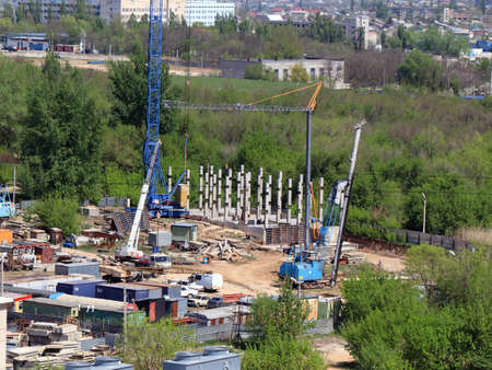 the work of construction equipment