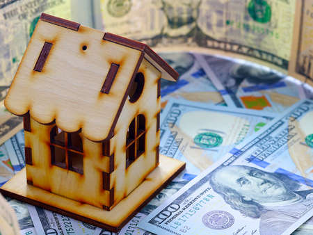 bills dollars as a symbol of mortgage